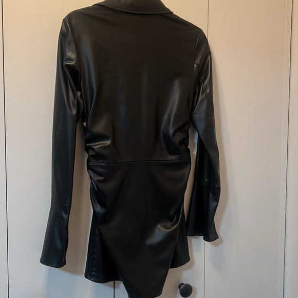 Zara Vegan Leather Jacket/ Shirt - Picture 6 of 6